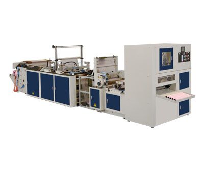 Fully Automatic High Speed Single Line Garment Cover ( Laudry Bag ) , Garbage Bags , Vegetable Bags & Table Sheets-On-Roll Making Machine (With Core) / SBCR-750-OB