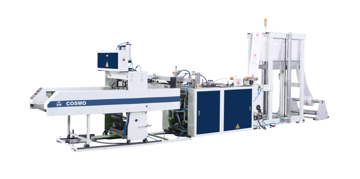 Fully Automatic High Speed Single Line T-Shirt Bag Making Machine with In-Line Connecting System