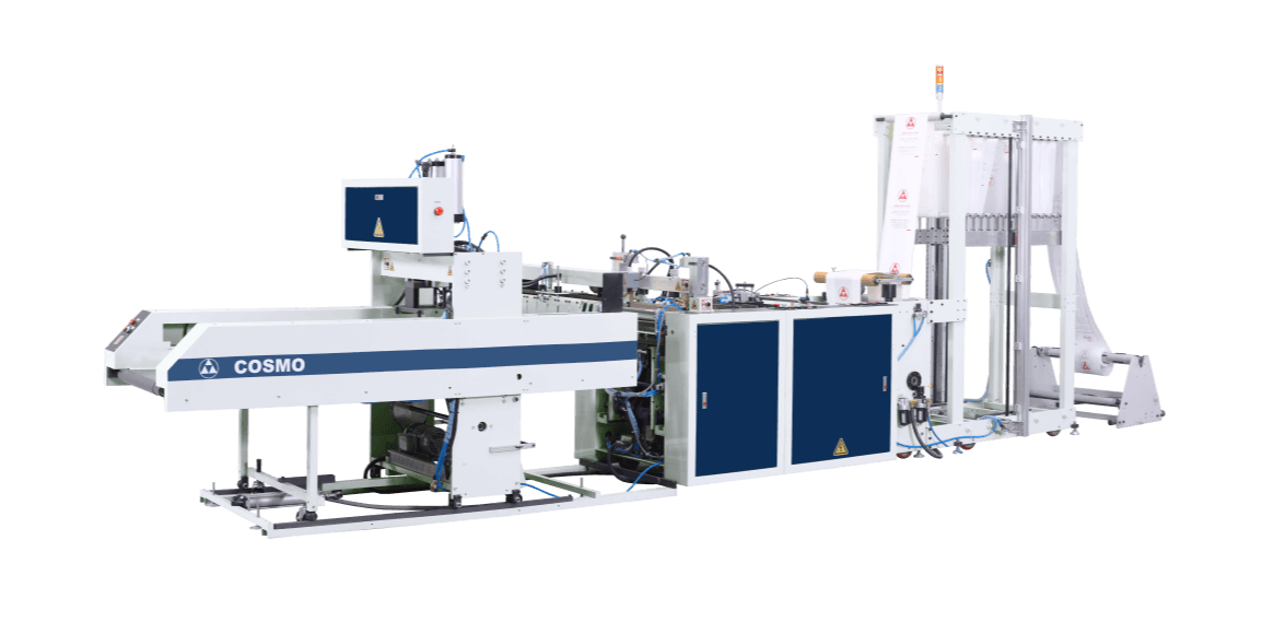 Fully Automatic High Speed Single Line T-Shirt Bag Making Machine with In-Line Connecting System Fully Automatic High Speed Single Line T-Shirt Bag Making Machine with In-Line Connecting System