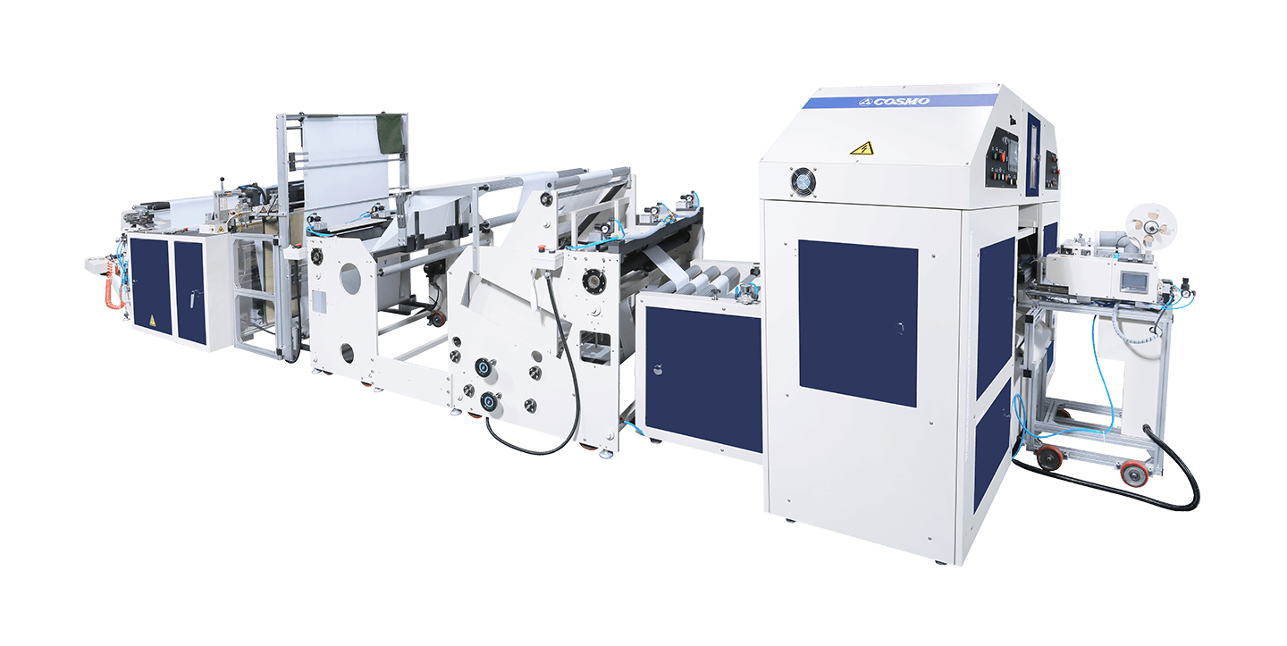 Fully Automatic High Speed Single Line with Core (V, C, N, M Fold) Garbage Bag on Roll & Table Sheet on Roll Making Machine Fully Automatic High Speed Single Line with Core (V, C, N, M Fold) Garbage Bag on Roll & Table Sheet on Roll Making Machine