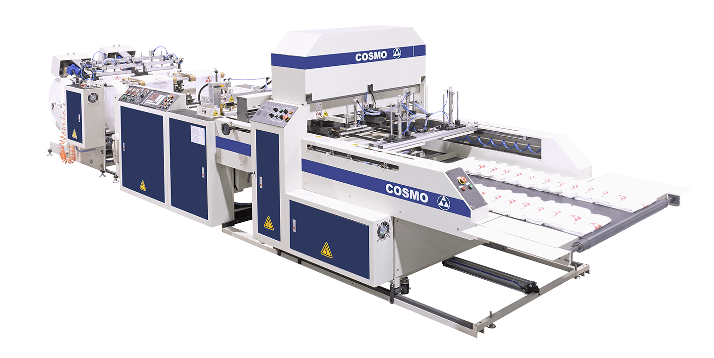 Fully Automatic High Speed 2 Lines T-Shirt Bags Making Machine