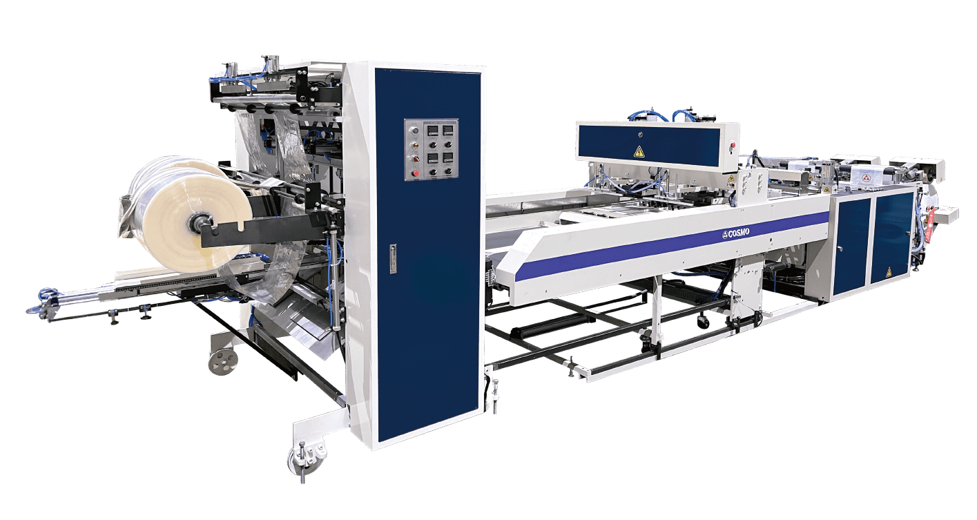 Fully Automatic High Speed 2 Lines T-Shirt Bags Making Machine with Auto Packaging Unit