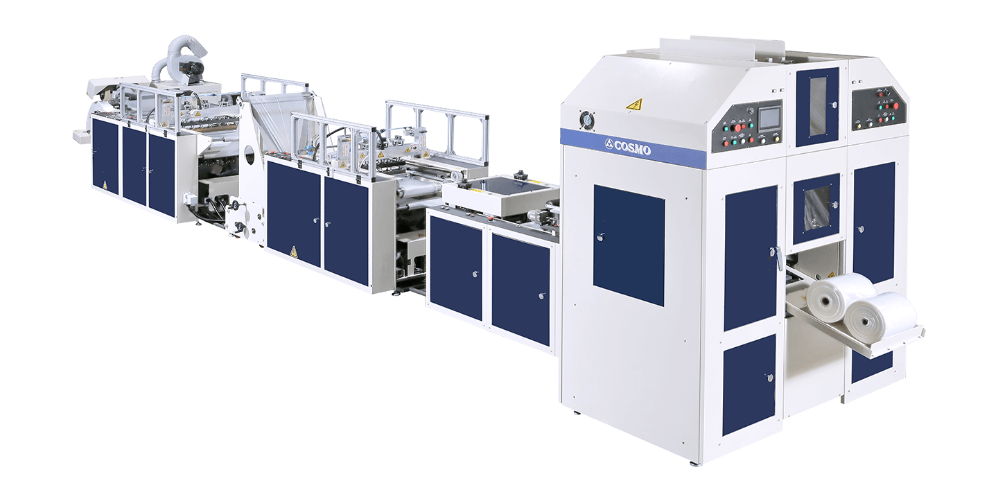 Fully Automatic High Speed Single Line with Core & Coreless T-Shirt Bag on Roll Making Machine Fully Automatic High Speed Single Line with Core & Coreless T-Shirt Bag on Roll Making Machine