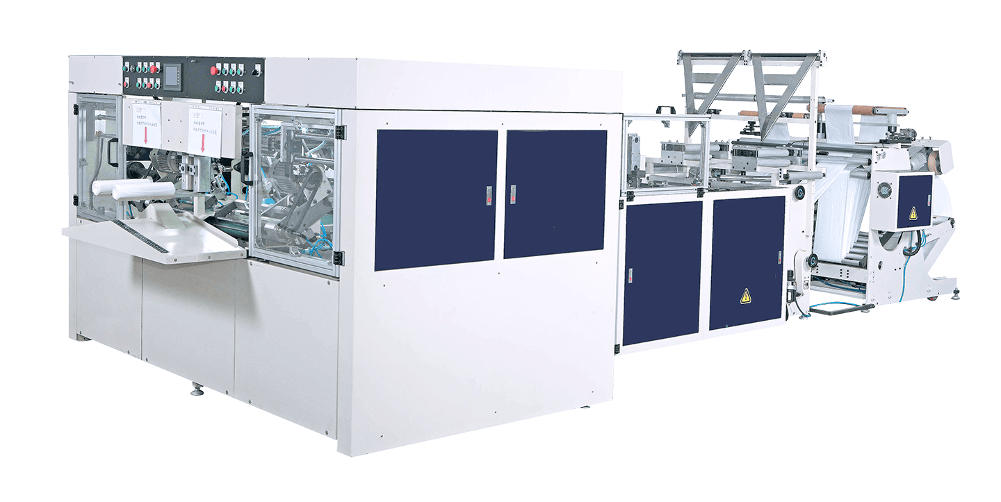 Fully Automatic High Speed 2 Lines Coreless Inter-Leaved Star Seal & Bottom Seal Bag on Roll Making Machine Fully Automatic High Speed 2 Lines Coreless Inter-Leaved Star Seal & Bottom Seal Bag on Roll Making Machine