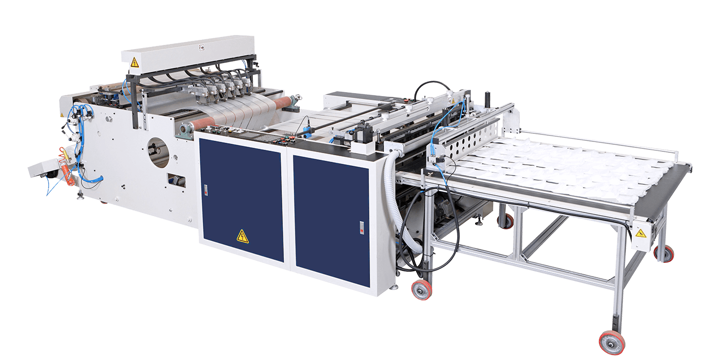 Fully Automatic Bottom Seal Bags Making Machine with Hot-Slittings System Fully Automatic Bottom Seal Bags Making Machine with Hot-Slittings System
